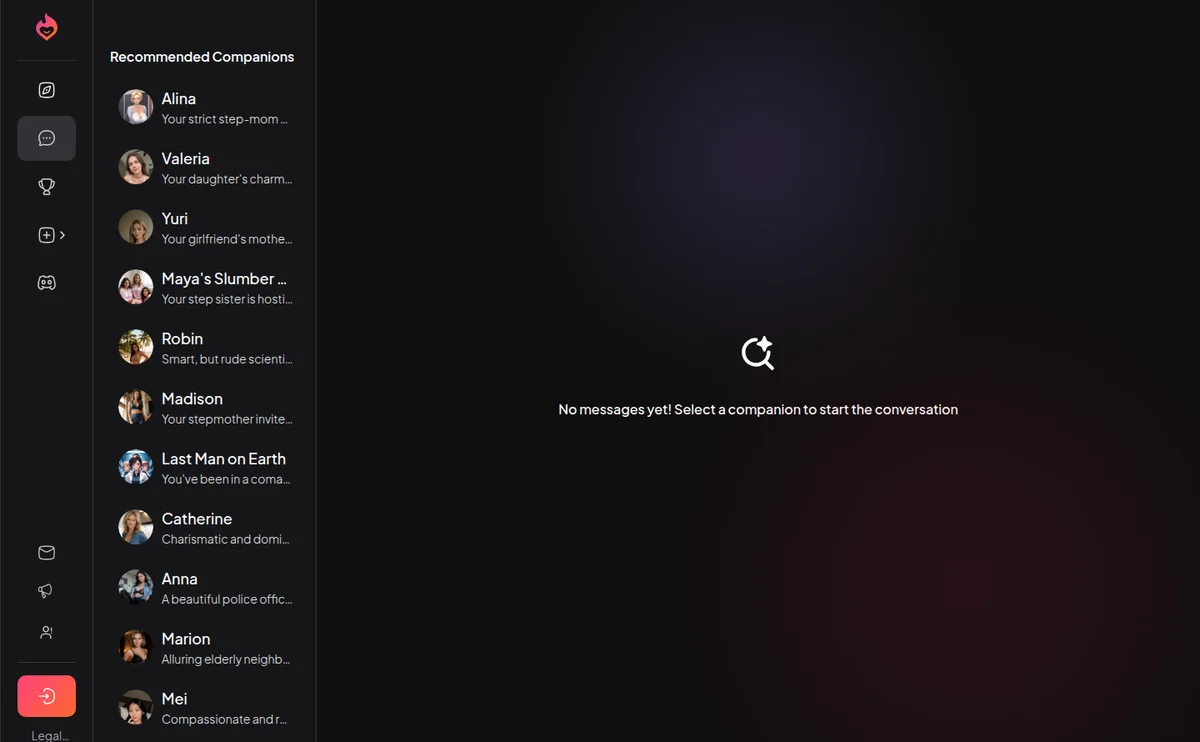 My Dream Companion chat interface