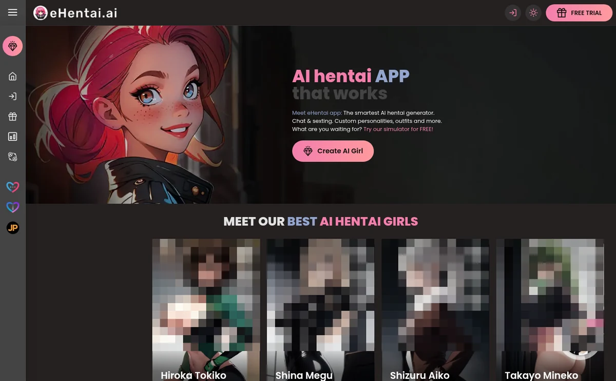 eHentai AI companion interface