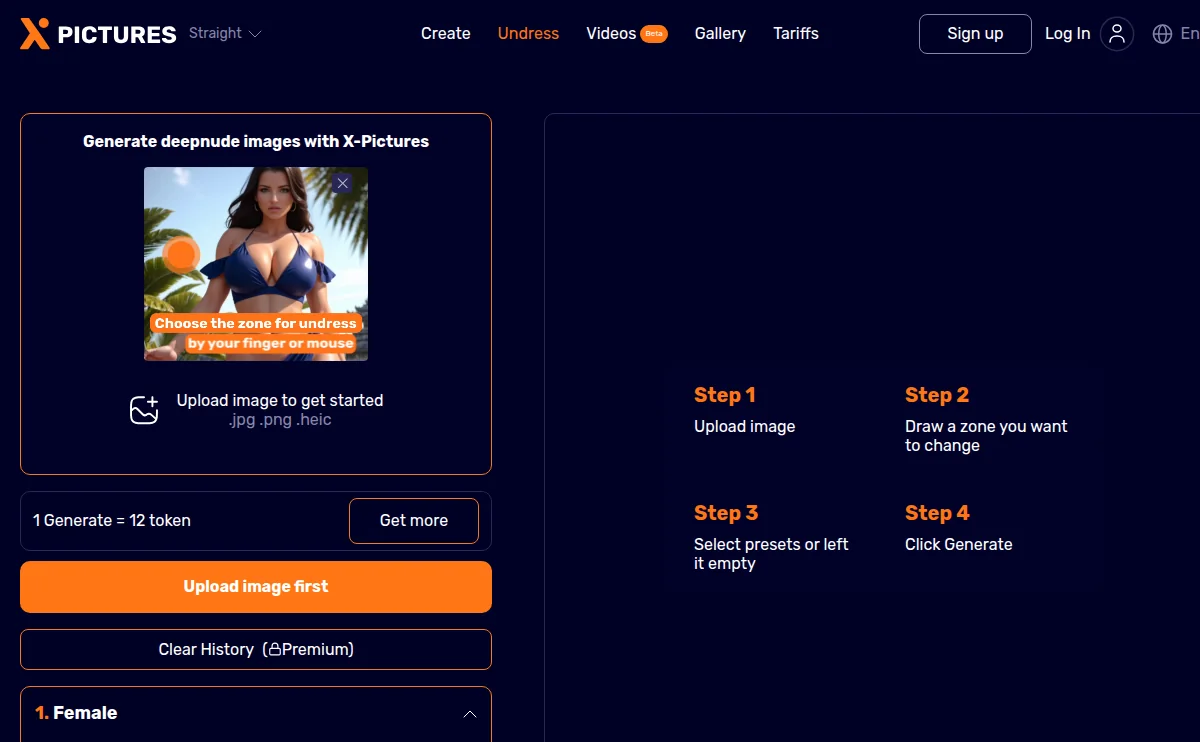 xPicture image editor upload and four-step editing workflow